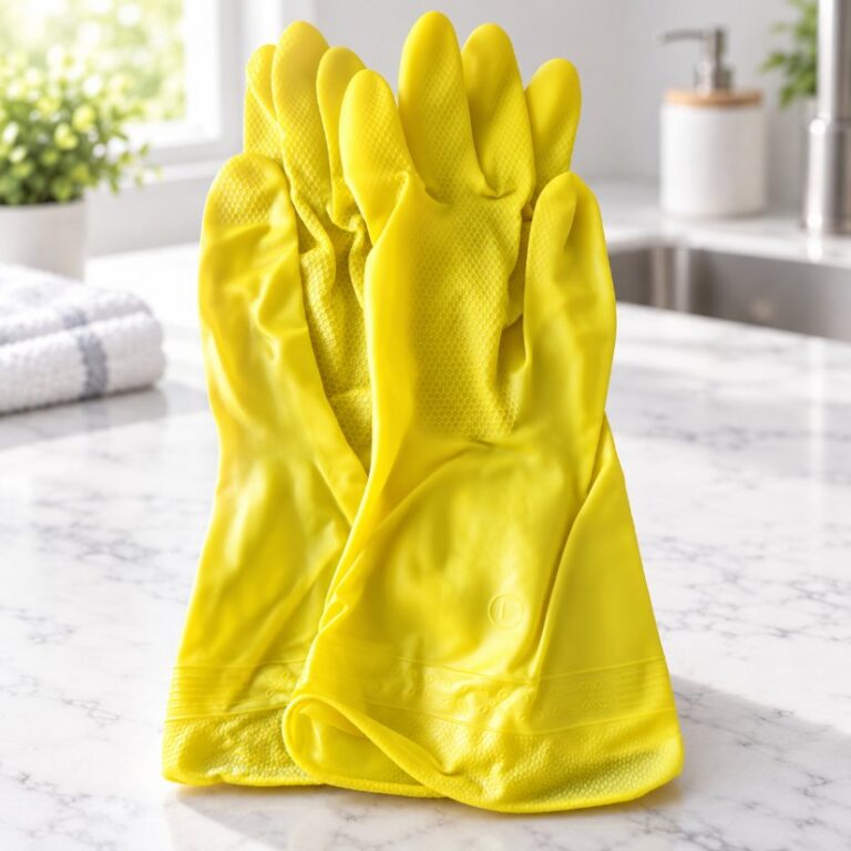 Long unlined leather gloves Yellow Gloves