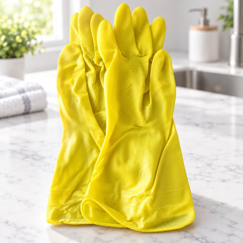 Long unlined leather gloves Yellow Gloves