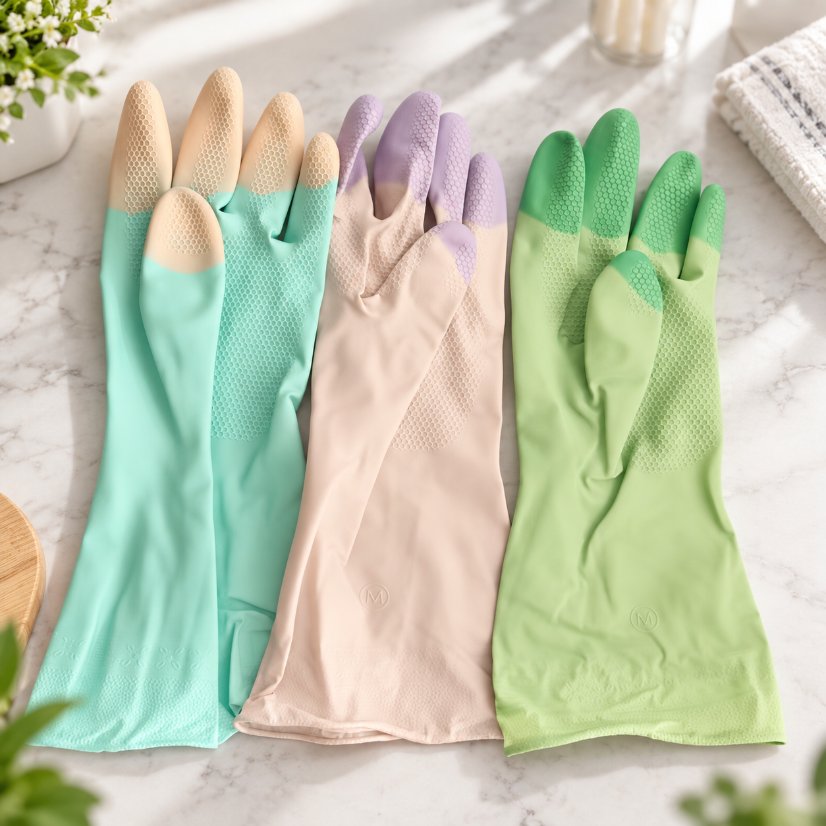 Long unlined leather gloves Vibrant Purple / Blue / Green Gloves